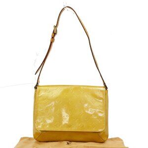 LOUIS VUITTON Thompson Street Shoulder Bag Monogram Vernis Yellow M91008 67KB435